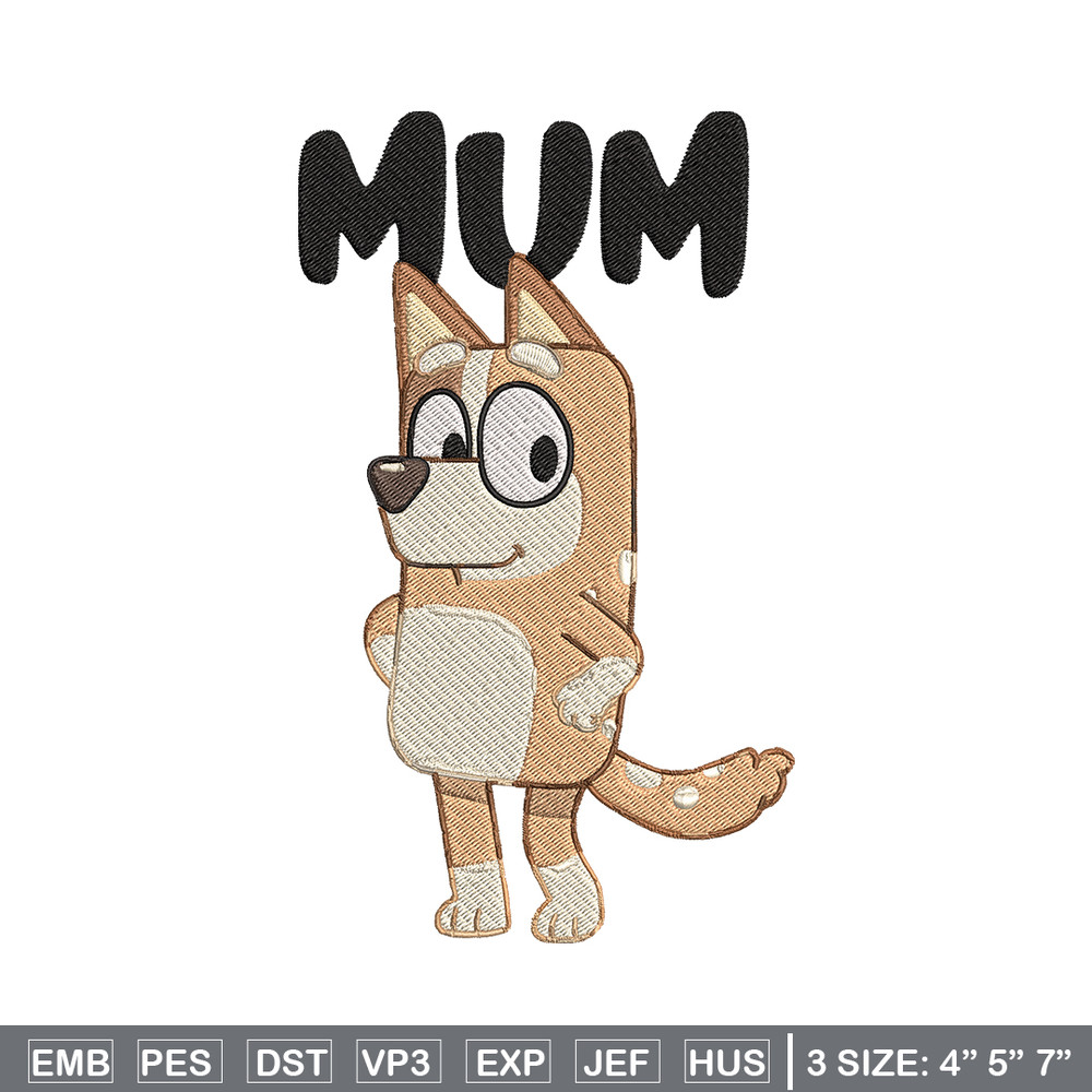 Mum bluey Embroidery, Bluey Cartoon Embroidery, cartoon Embroidery, Embroidery File, cartoon shirt, digital download..jpg