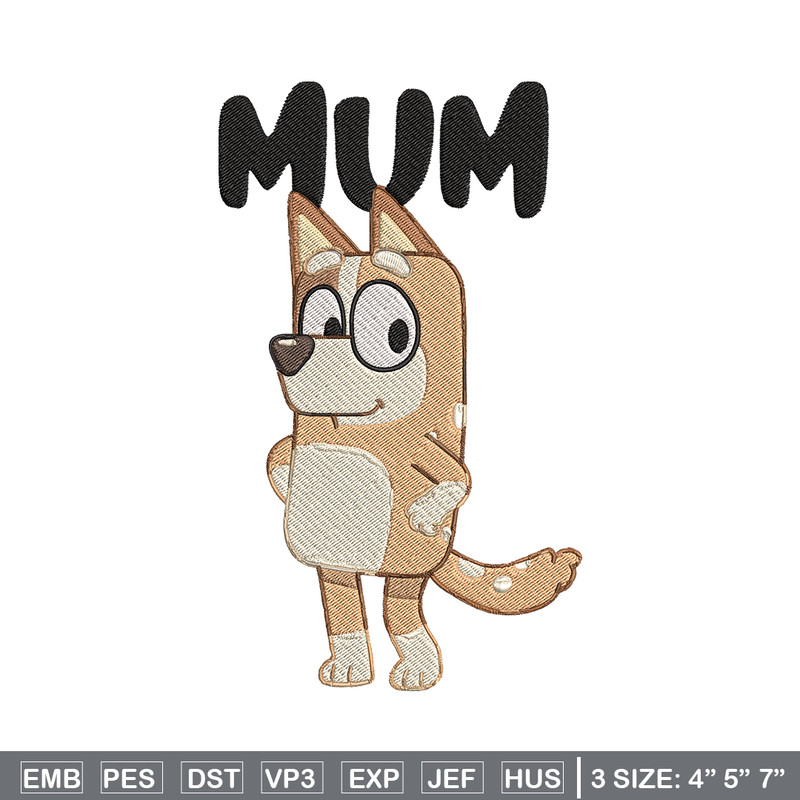 Mum bluey Embroidery, Bluey Cartoon Embroidery, cartoon Embroidery, Embroidery File, cartoon shirt, digital download..jpg