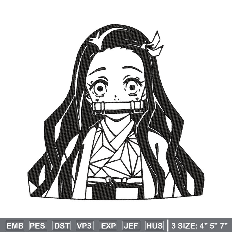 Nezuko Kamado Embroidery Design,Demon slayer Embroidery,Embroidery File,Anime Embroidery,Anime shirt, Digital download.jpg