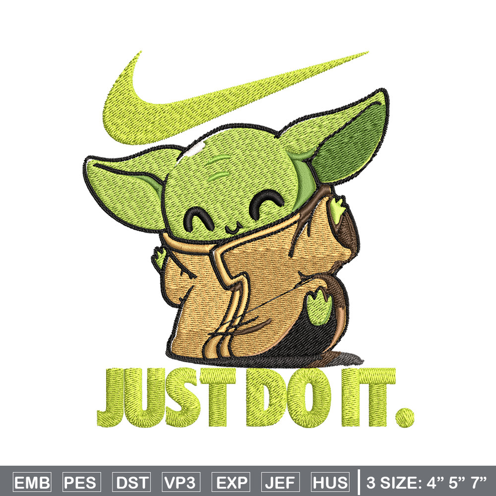 Nike Baby Yoda Embroidery design, Nike Baby Yoda cartoon Embroidery, Nike design, Embroidery file, Instant download..jpg