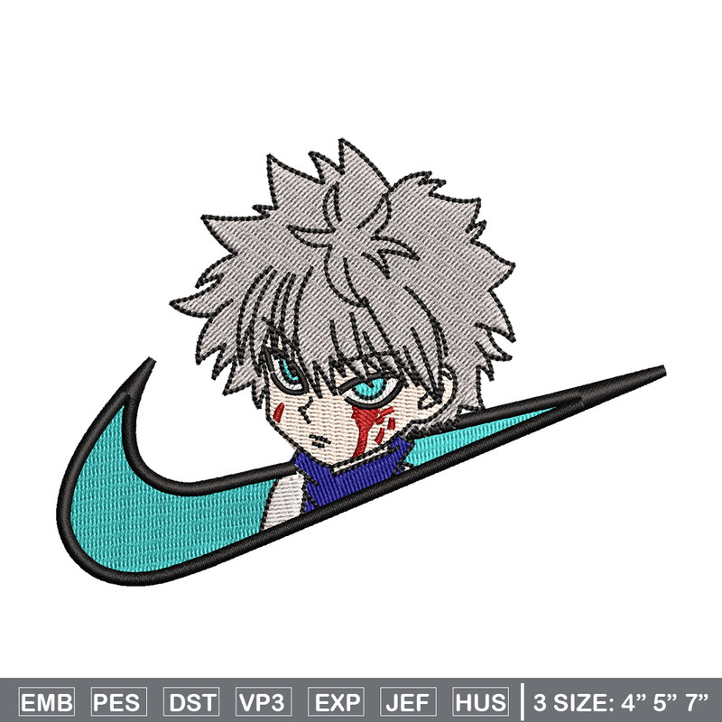 Nike x killua embroidery design, Hxh embroidery, Nike design, Embroidery shirt, Embroidery file,Digital download.jpg