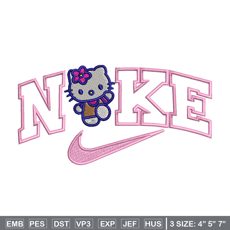 Nike x kitty embroidery design, Hello kitty embroidery, Nike design, Embroidery shirt, Embroidery file, Digital download.jpg