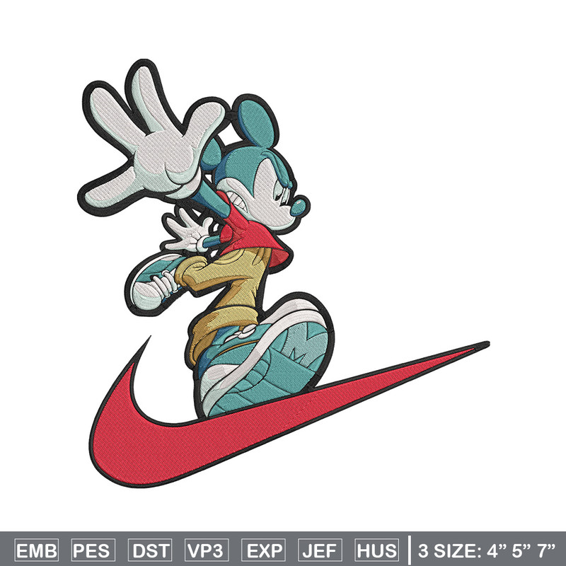 Nike x mickey Embroidery Design, Mickey Embroidery, Embroidery File, Nike Embroidery, Anime shirt, Digital download..jpg