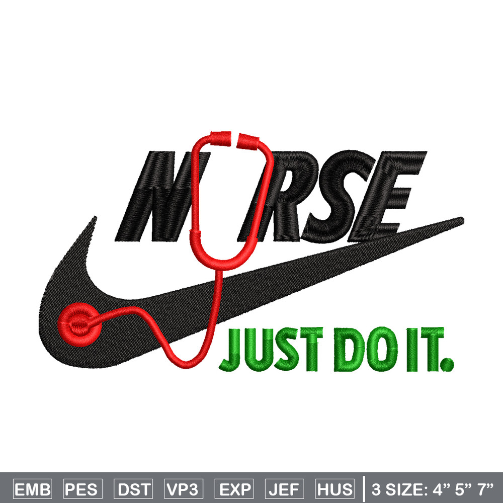 Nurse Nike embroidery design, Nurse Nike embroidery, Nike design, Embroidery file, logo shirt, Instant download.jpg
