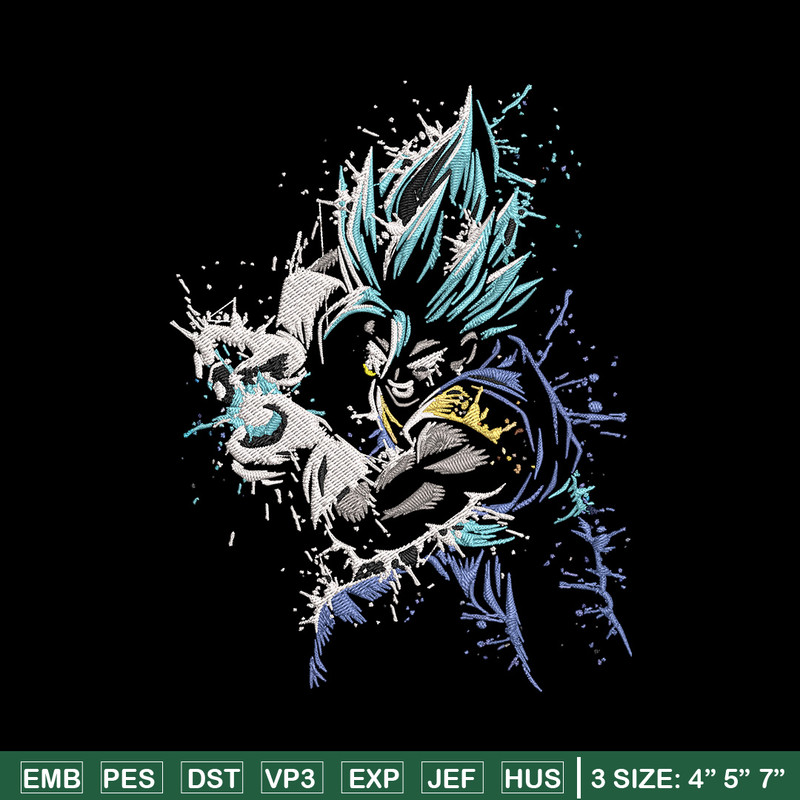 Gogeta Embroidery Design, Dragonball Embroidery, Embroidery File, Anime Embroidery, Anime shirt, Digital download.jpg
