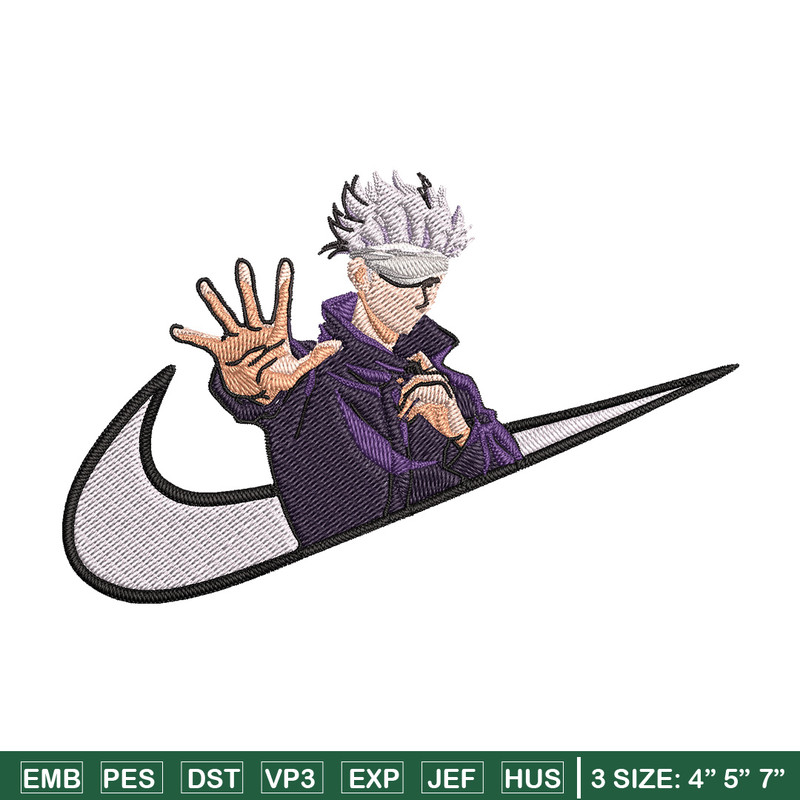 Gojo x nike Embroidery Design, Jujutsu Embroidery, Embroidery File, Nike Embroidery, Anime shirt, Digital download..jpg