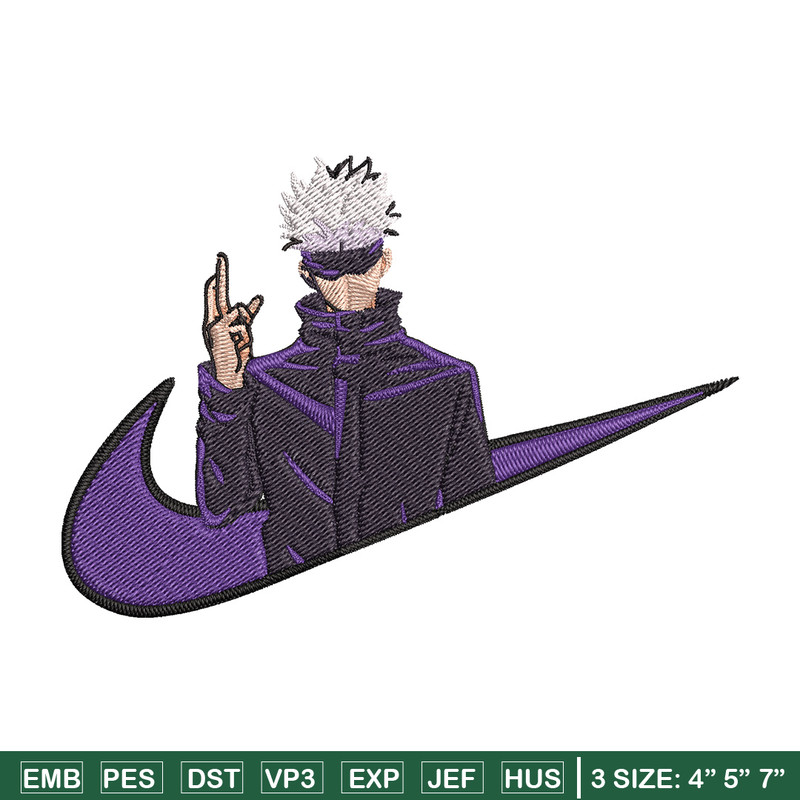 Gojo x nike Embroidery Design, Jujutsu Embroidery, Embroidery File, Nike Embroidery, Anime shirt, Digital download.jpg