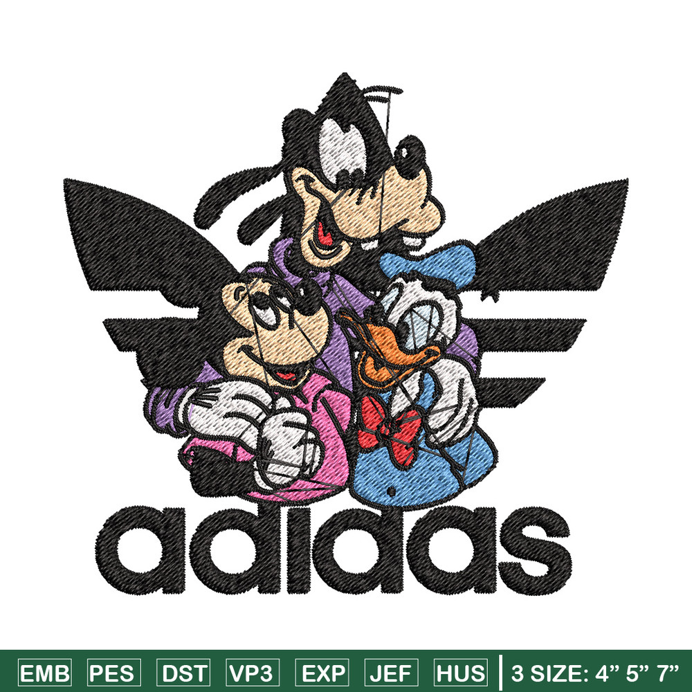 Goofy friends Embroidery Design, Adidas Embroidery, Brand Embroidery, Embroidery File,Logo shirt,Digital download.jpg