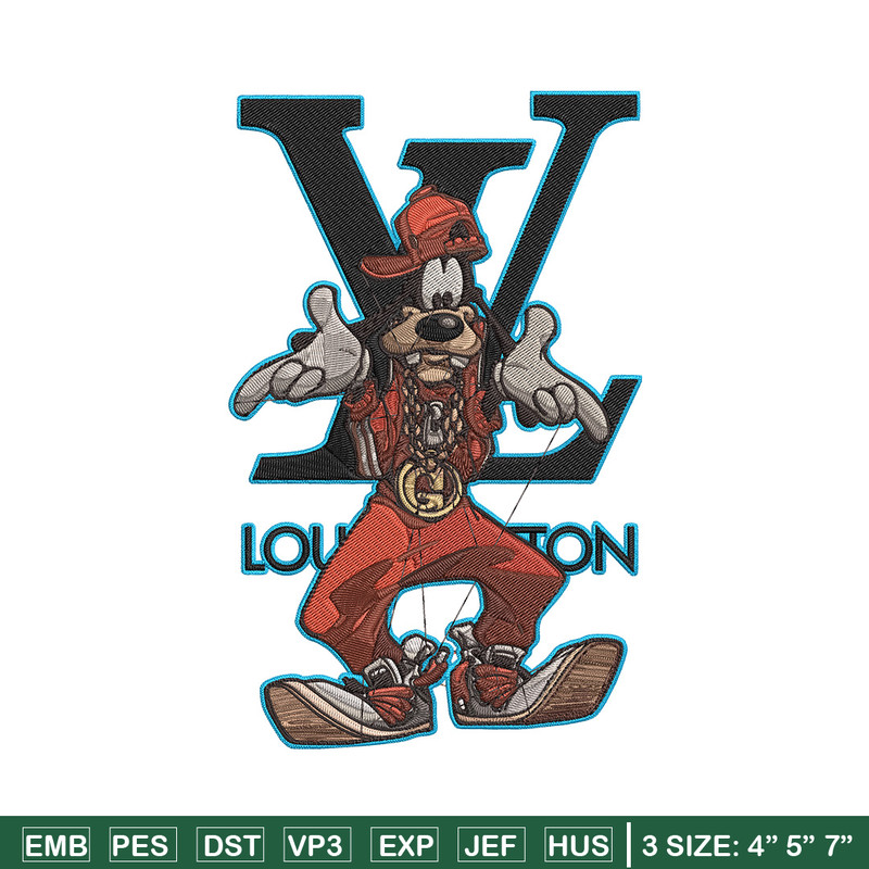 Goofy x LV Embroidery Design, LV Embroidery, Embroidery File, Anime Embroidery, Anime shirt, Digital download..jpg