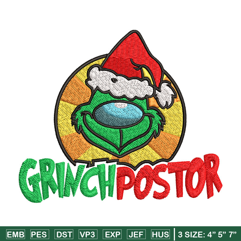 Grinch postor Christmas Embroidery design, Grinch christmas Embroidery, Grinch design, Embroidery file, Instant download.jpg
