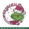Grinch vibes embroidery design, Grinch embroidery, Chrismas design,Embroidery shirt, Embroidery file, Digital download.jpg