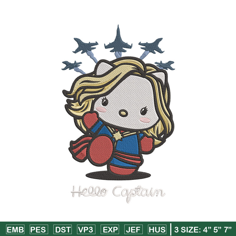 Hello captain Embroidery Design, Hello kitty Embroidery, Embroidery File, Anime Embroidery, Anime shirt,Digital download.jpg