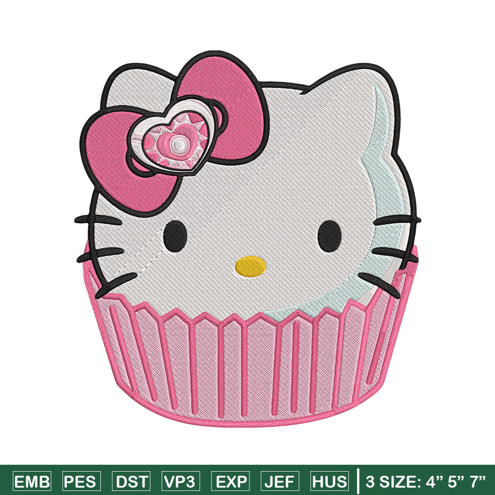 Hello Kitty cake Embroidery Design, Hello kitty Embroidery, Embroidery File, Anime Embroidery, Digital download.jpg