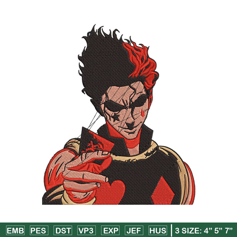 Hisoka Poster Embroidery Design, Hxh Embroidery, Embroidery File, Anime Embroidery, Anime shirt, Digital download.jpg