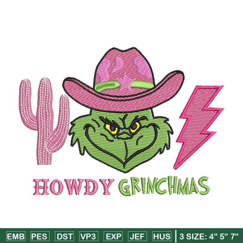 Howdy grinch embroidery design, Grinch embroidery, Chrismas design,Embroidery shirt, Embroidery file, Digital download.jpg