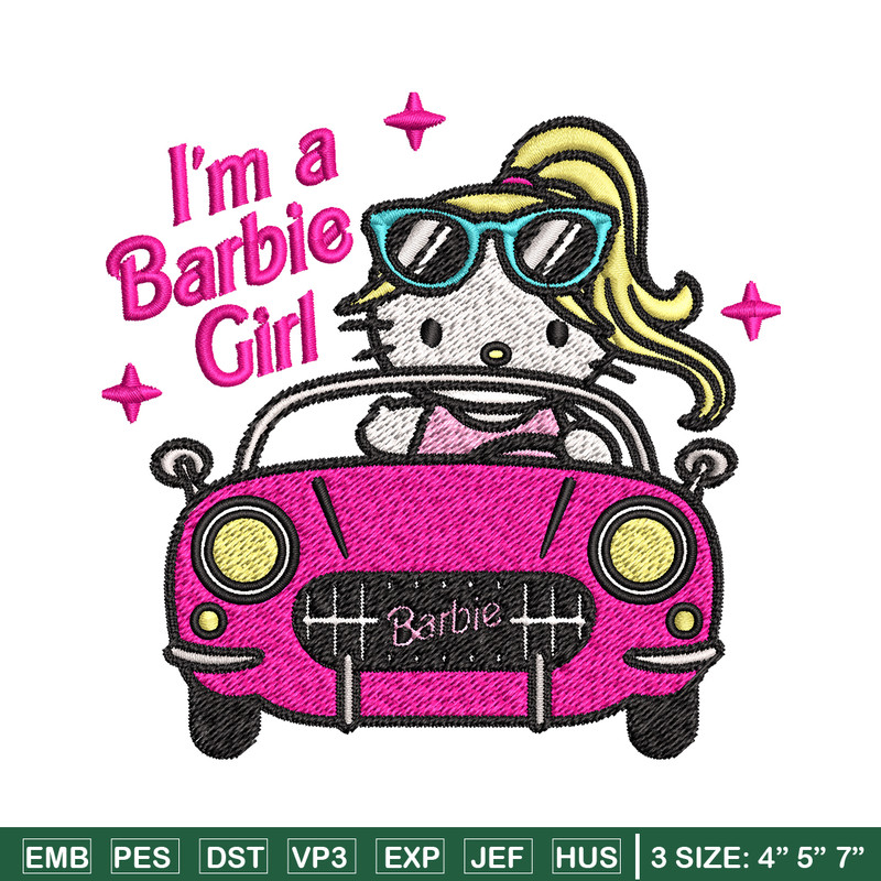 I'm a barbie girl Embroidery design, Barbie logo Embroidery, logo design, Embroidery File, logo shirt, Digital download..jpg