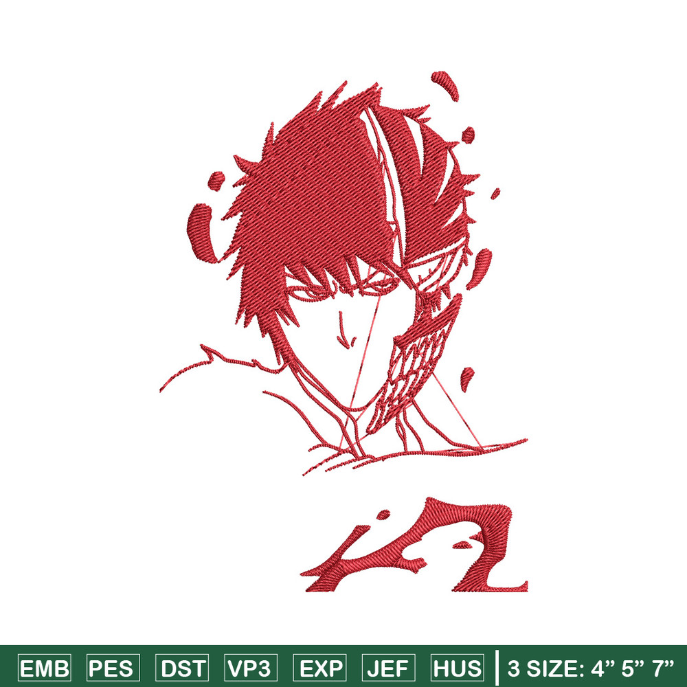 Ichigo poster Embroidery Design, Bleach Embroidery, Embroidery File, Anime Embroidery, Anime shirt, Digital download.jpg