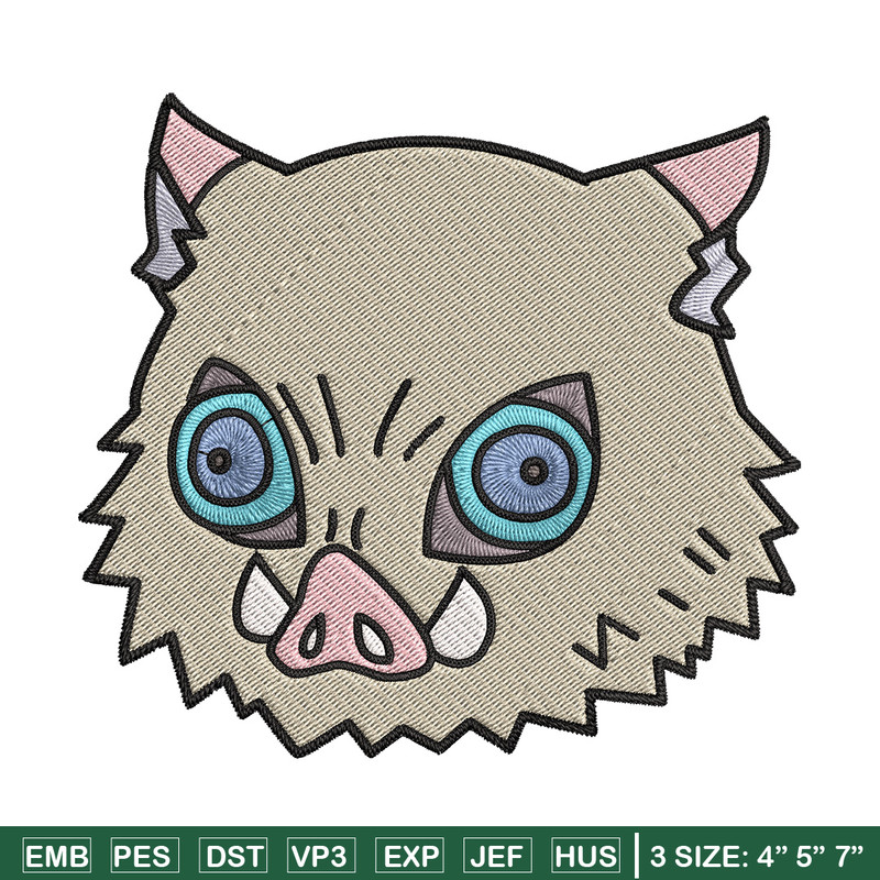 Inosuke sticker Embroidery Design, Demon slayer Embroidery, Embroidery File, Anime Embroidery, Digital download.jpg