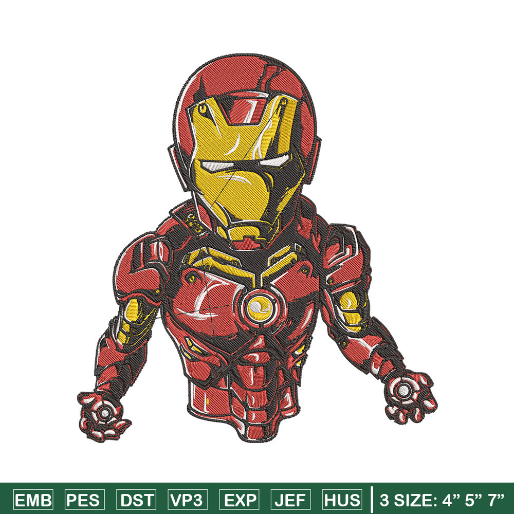 Iron man chibi Embroidery Design, Marvel Embroidery, Embroidery File, Anime Embroidery, Anime shirt, Digital download.jpg