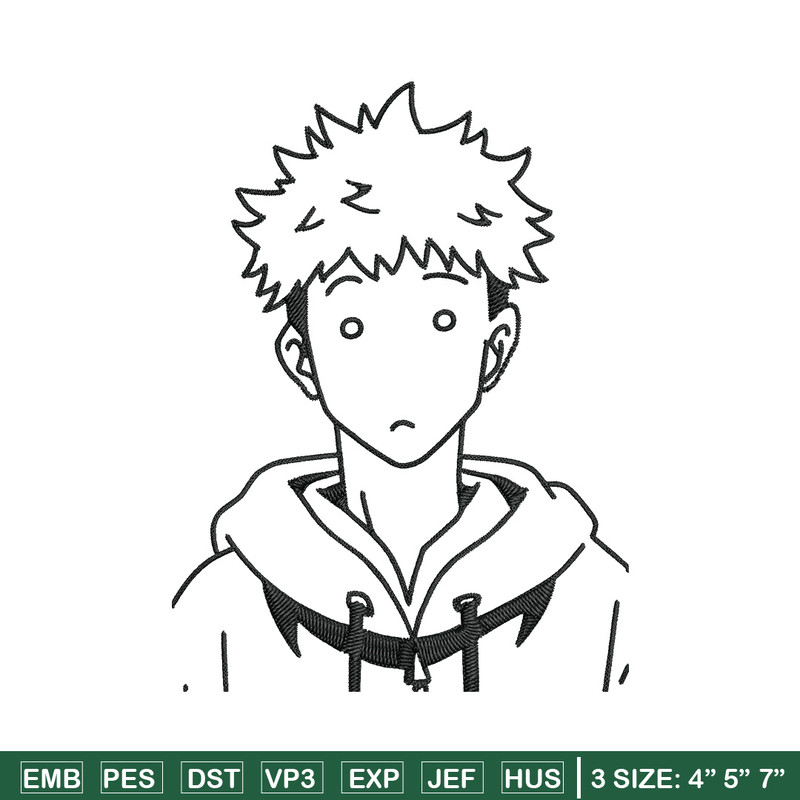 Itadori Yuji Embroidery Design,Jujutsu Embroidery, Embroidery File, Anime Embroidery, Anime shirt, Digital download.jpg