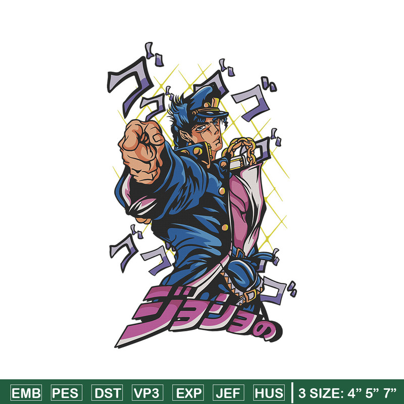 Jotaro meme Embroidery Design, Jojo Embroidery, Embroidery File, Anime Embroidery, Anime shirt, Digital download.jpg