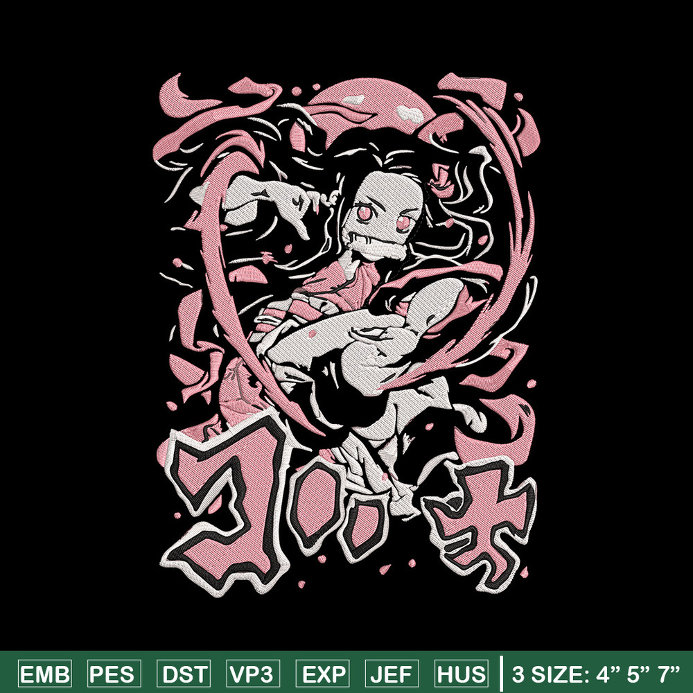 Kamado Nezuko cute Embroidery Design, Demon slayer Embroidery, Embroidery File, Anime Embroidery, Digital download.jpg
