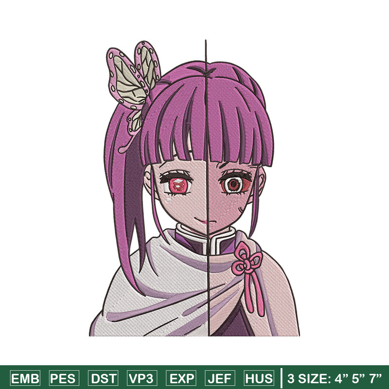 Kanao face Embroidery Design, Demon slayer Embroidery, Embroidery File, Anime Embroidery, Digital download..jpg