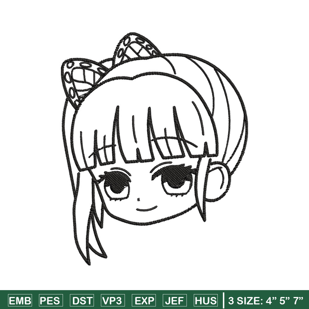 Kanao face Embroidery Design, Demon slayer Embroidery, Embroidery File, Anime Embroidery, Digital download.jpg