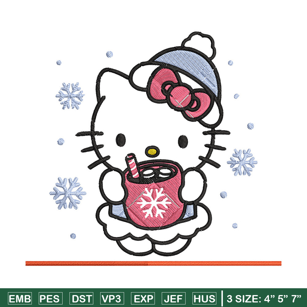 Kitty chrismas Embroidery Design, Hello kitty Embroidery, Embroidery File,Anime Embroidery, Anime shirt,Digital download.jpg