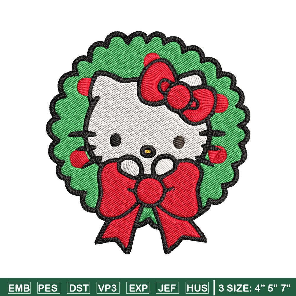 Kitty chrismas Embroidery Design, Kitty Embroidery, Embroidery File, Chrismas Embroidery, Anime shirt, Digital download..jpg