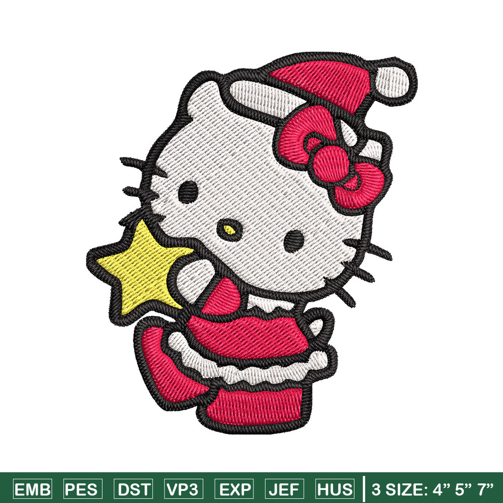 Kitty chrismas Embroidery Design, Kitty Embroidery, Embroidery File, Chrismas Embroidery,Anime shirt, Digital download..jpg