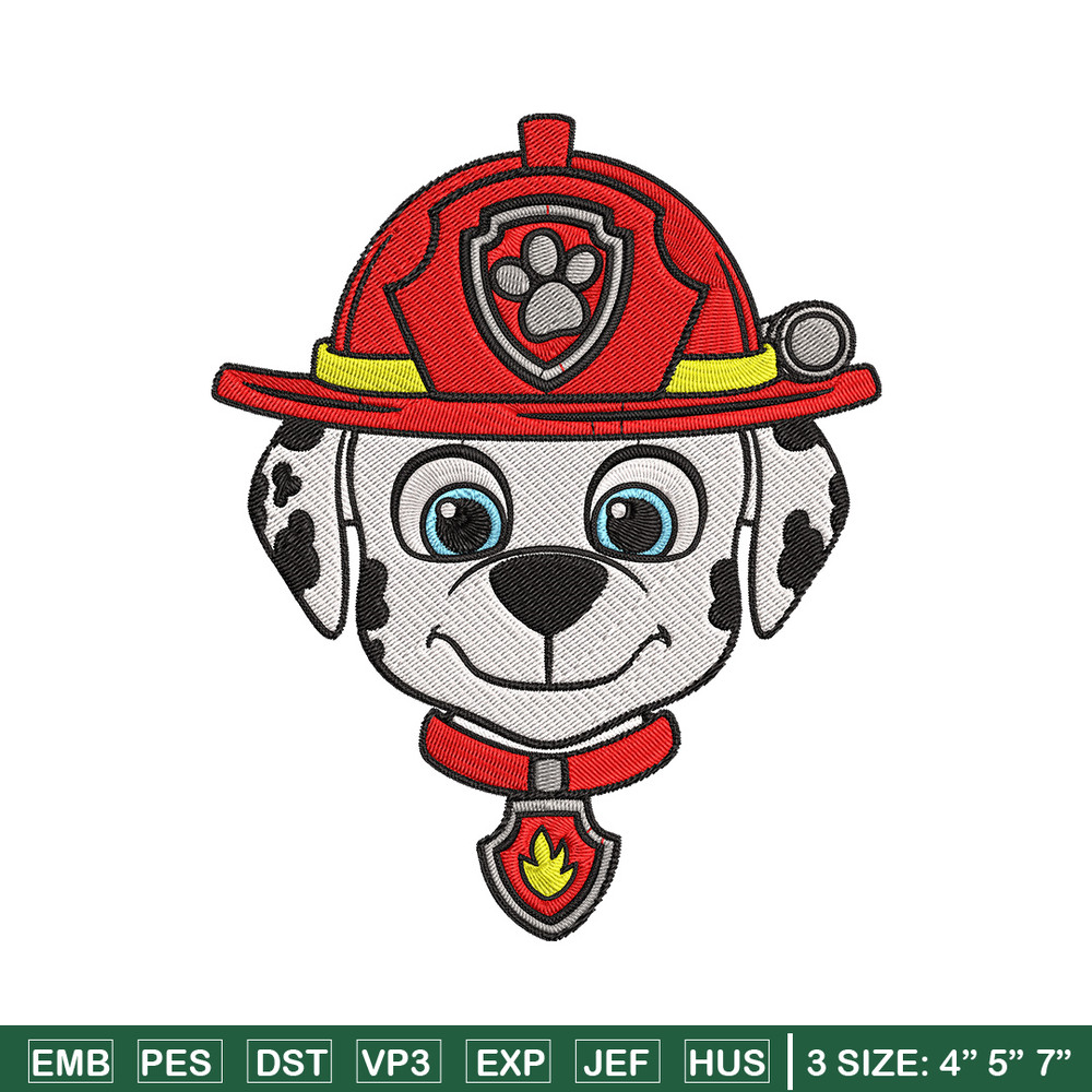 Marshall dog Embroidery Design, Paw patrol Embroidery, Embroidery File, Anime Embroidery, Anime shirt, Digital download.jpg