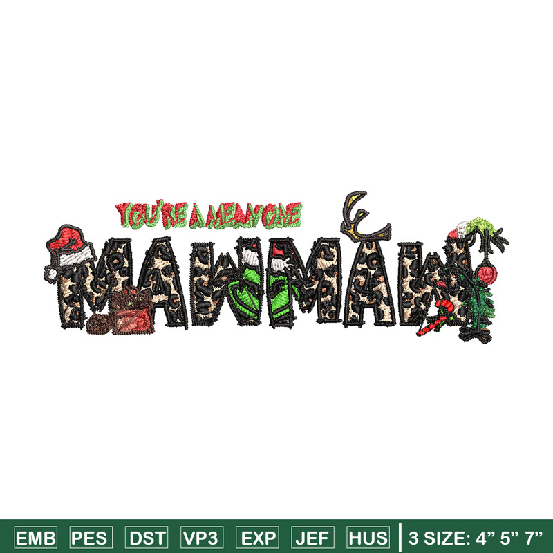 Maw Maw Ginch Christmas Embroidery design, Grinch Christmas Embroidery, Grinch design, Embroidery file, Digital download.jpg