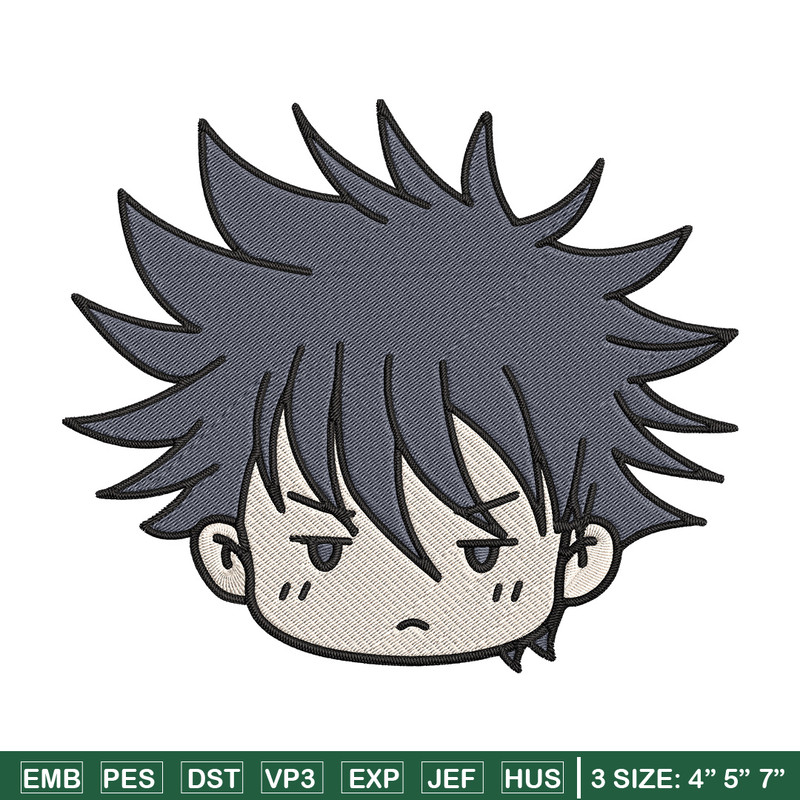 Megumi chibi Embroidery Design, Jujutsu Embroidery, Embroidery File, Anime Embroidery, Anime shirt,Digital download.jpg