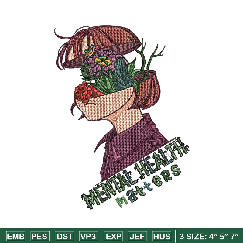 Mental Health Embroidery Design, Matters Embroidery, Embroidery File, Anime Embroidery, Anime shirt, Digital download.jpg