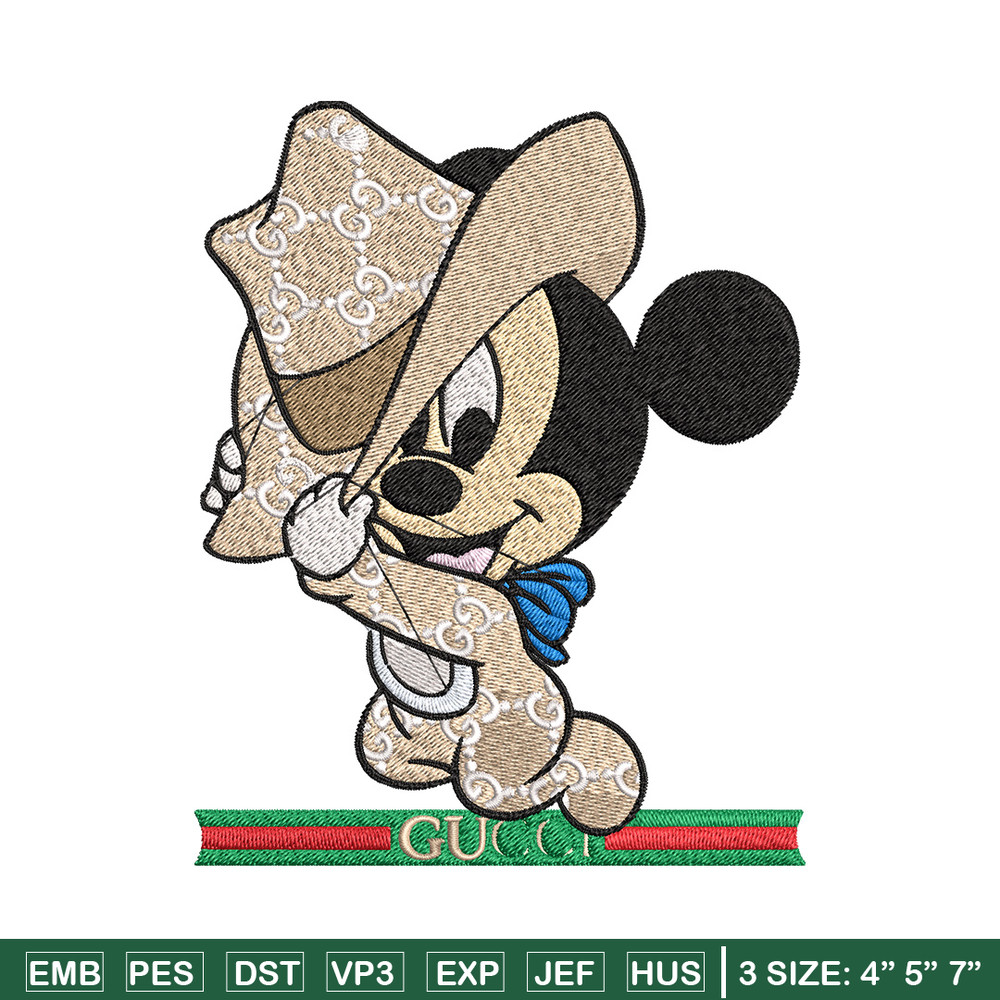 Mickey baby Embroidery Design, Gucci Embroidery, Embroidery File, Logo shirt, Sport Embroidery, Digital download.jpg