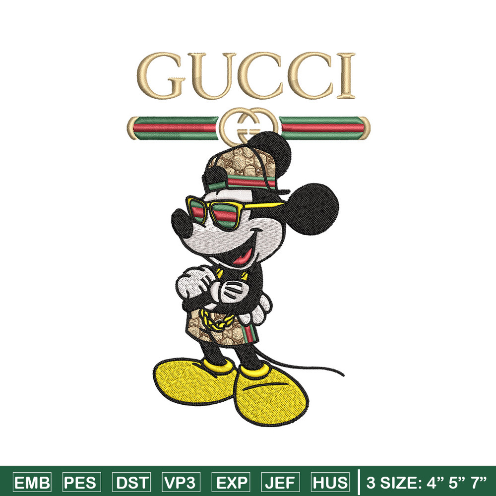 Mickey gucci Embroidery Design,Gucci Embroidery, Embroidery File, Logo shirt, Sport Embroidery, Digital download.jpg