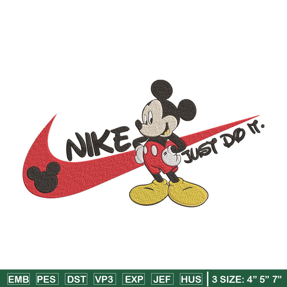 Mickey nike Embroidery Design, Mickey Embroidery, Embroidery File, Nike Embroidery, Anime shirt, Digital download.jpg