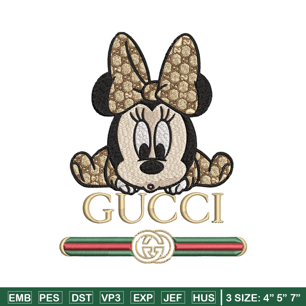 Minnie baby gucci Embroidery Design,Gucci Embroidery, Embroidery File, Logo shirt, Sport Embroidery, Digital download.jpg