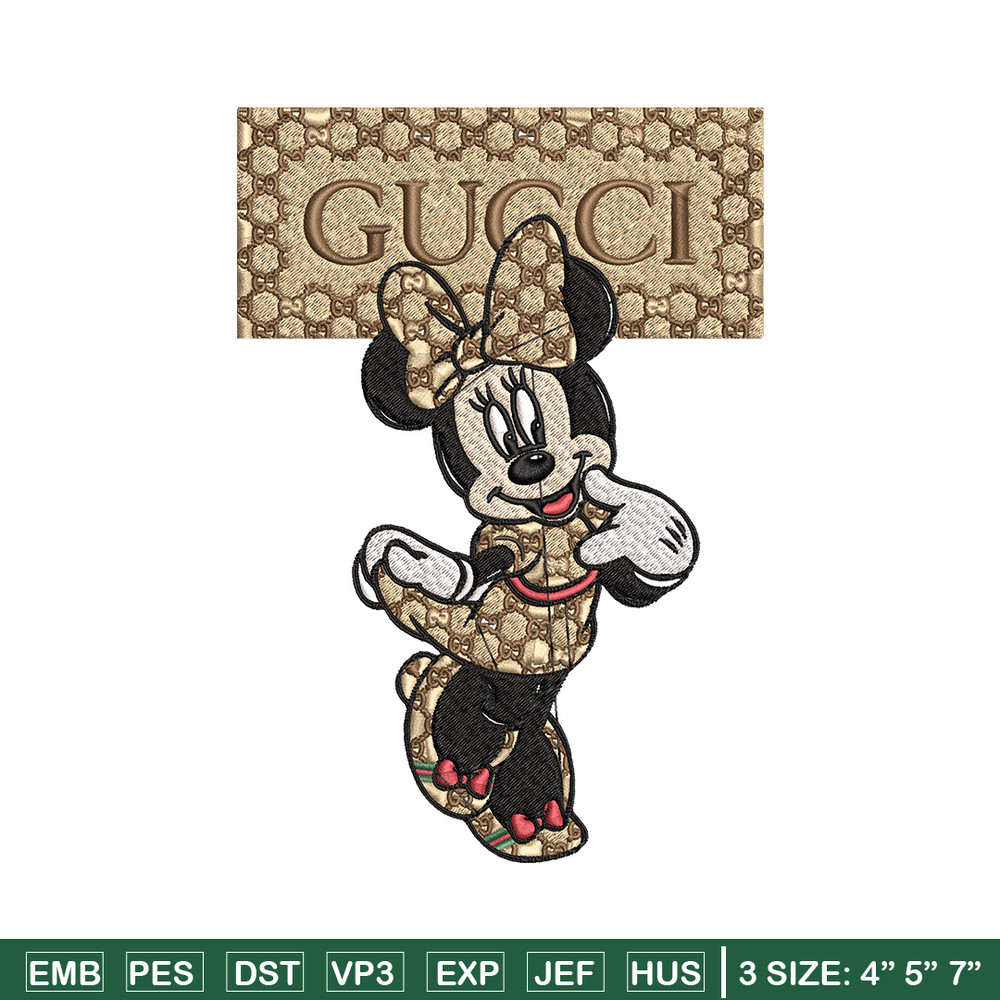 Minnie gucci Embroidery Design, Gucci Embroidery, Brand Embroidery, Logo shirt, Embroidery File, Digital download.jpg