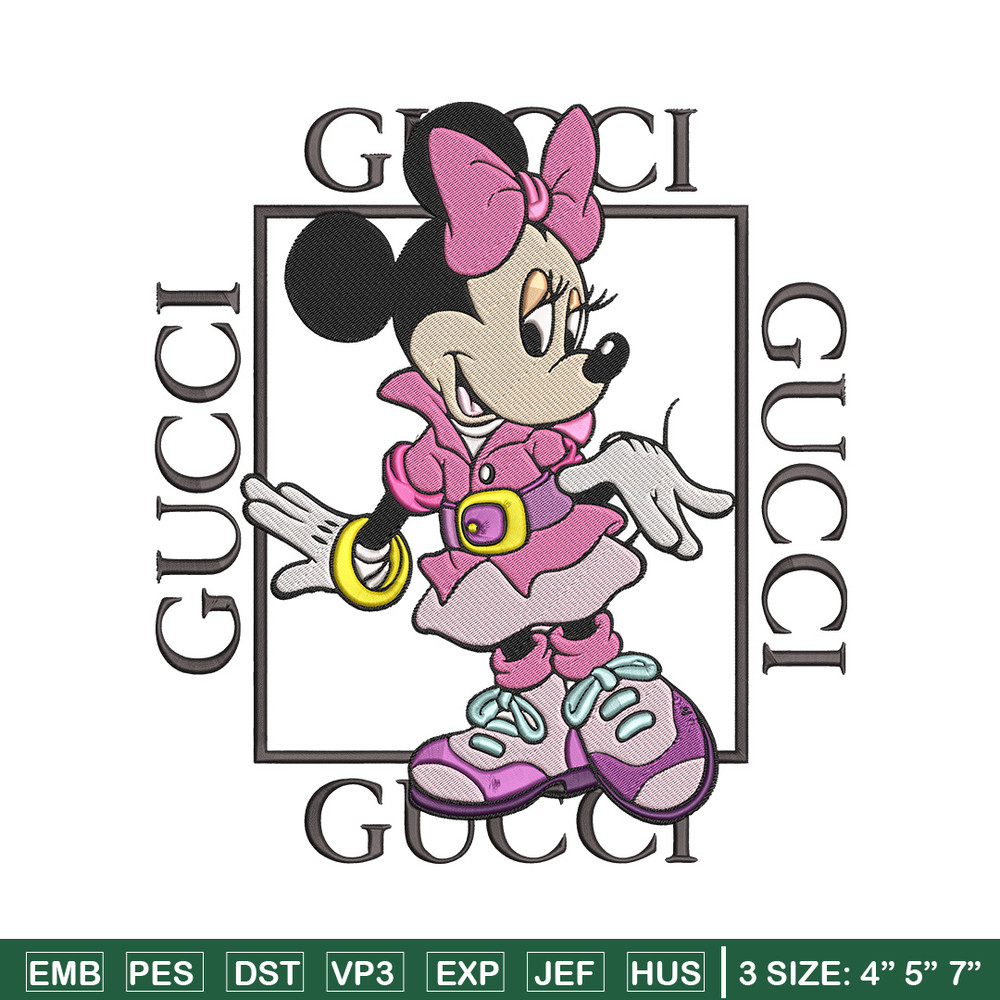 Minnie gucci Embroidery Design, Mickey Embroidery, Embroidery File, Gucci Embroidery, Anime shirt, Digital download.jpg