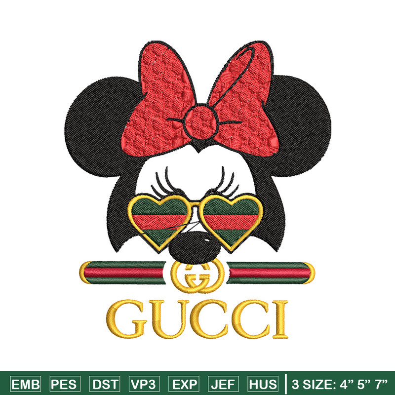 Minnie head Embroidery Design, Gucci Embroidery, Brand Embroidery, Logo shirt, Embroidery File, Digital download.jpg