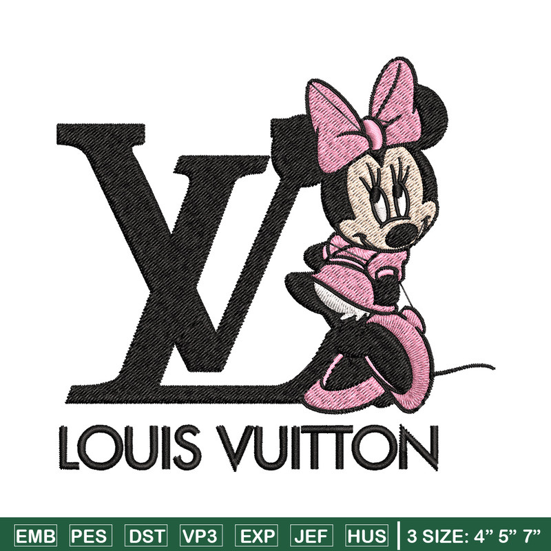 Minnie louis vuitton Embroidery Design, Lv Embroidery, Embroidery File, Disney Embroidery, Logo shirt, Digital download.jpg