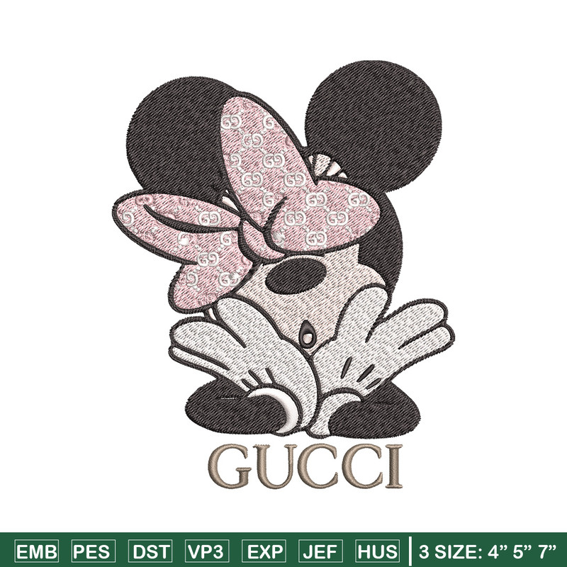 Minnie mouse Embroidery Design, Gucci Embroidery, Brand Embroidery, Logo shirt, Embroidery File, Digital download.jpg
