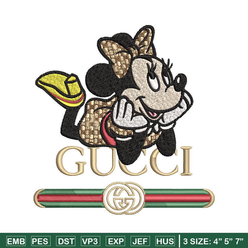 Minnie smile gucci Embroidery Design, Gucci Embroidery, Brand Embroidery, Logo shirt, Embroidery File, Digital download.jpg