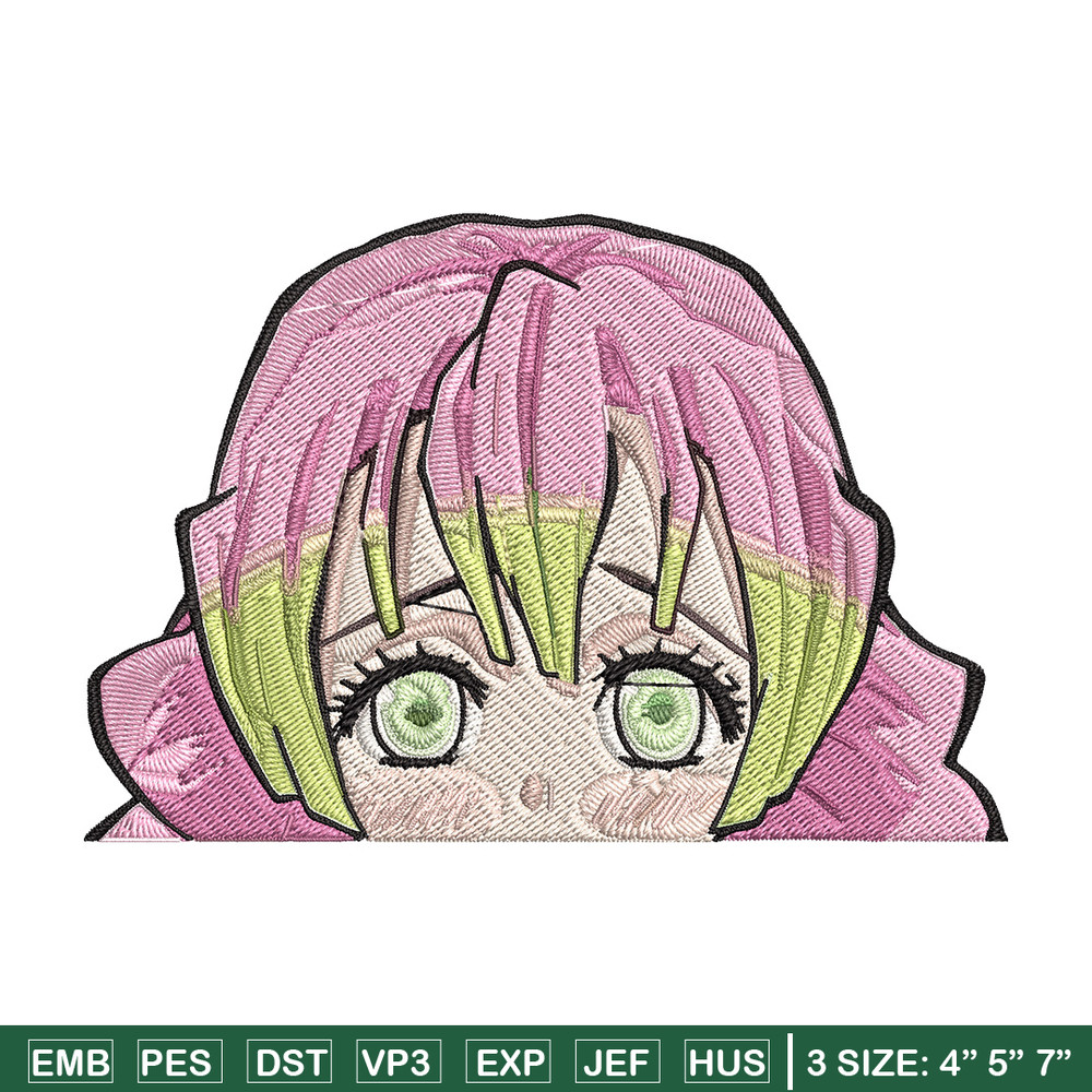 Mitsuri Peeker Embroidery Design, Demon slayer Embroidery, Embroidery File, Anime Embroidery, Digital download.jpg