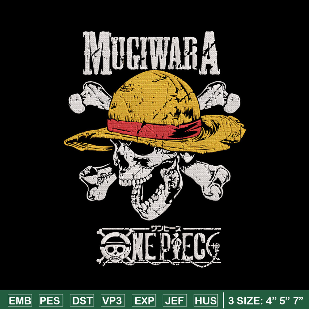 Mugiwara Embroidery Design,One piece Embroidery, Embroidery File, Anime Embroidery, Anime shirt, Digital download.jpg