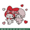 My Melody love Embroidery Design, Hello kitty Embroidery, Embroidery File, Anime Embroidery,Anime shirt,Digital download.jpg