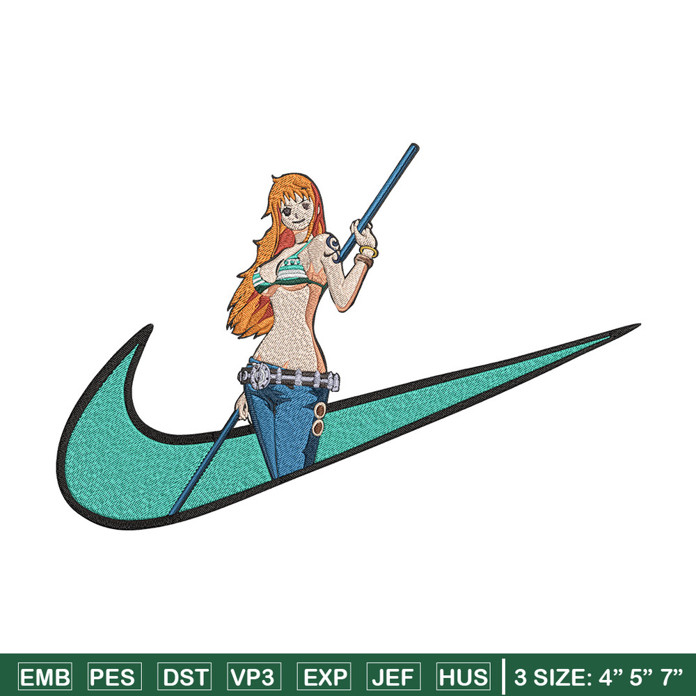 Nami x nike Embroidery Design, One piece Embroidery, Embroidery File, Nike Embroidery, Anime shirt, Digital download.jpg