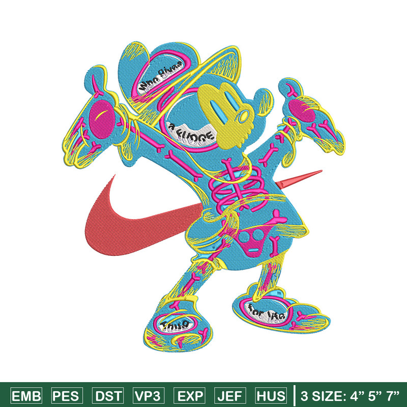 Nike mickey Embroidery Design, Mickey Embroidery, Embroidery File, Nike Embroidery, Anime shirt, Digital download..jpg